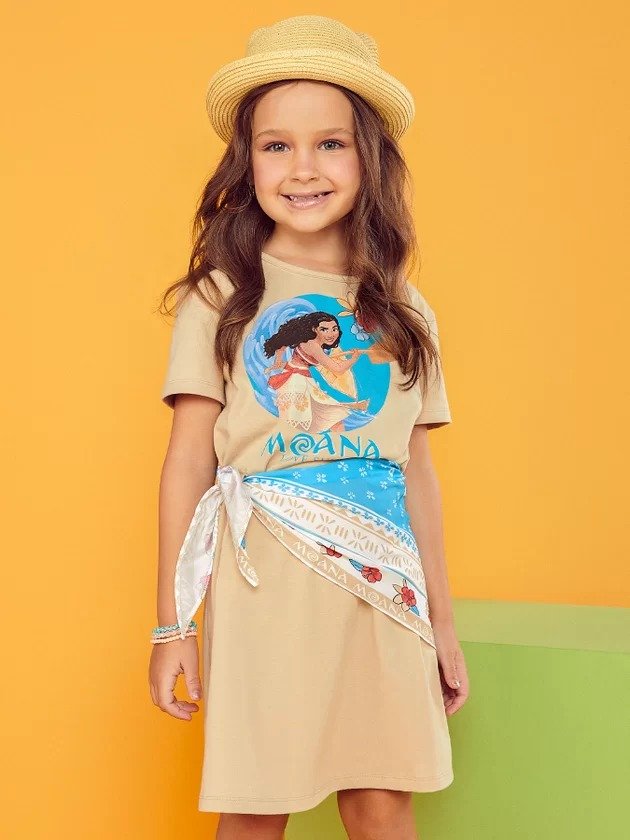 Fantasia Moana com Acessórios  Roupa Infantil para Menina Moana