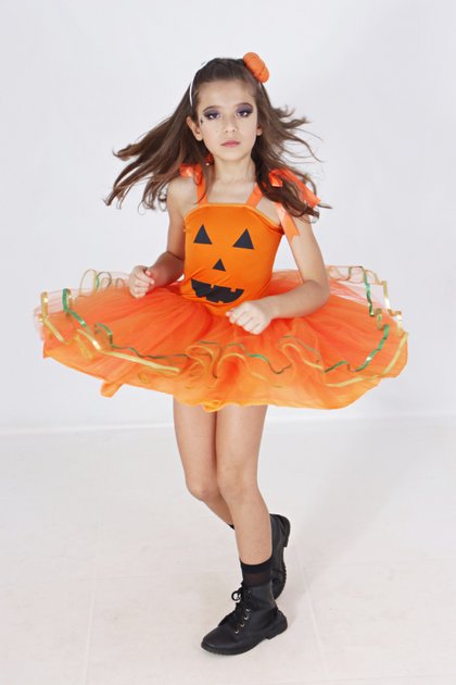 Fantasia Wandinha Infantil de Luxo com brilhos para Halloween