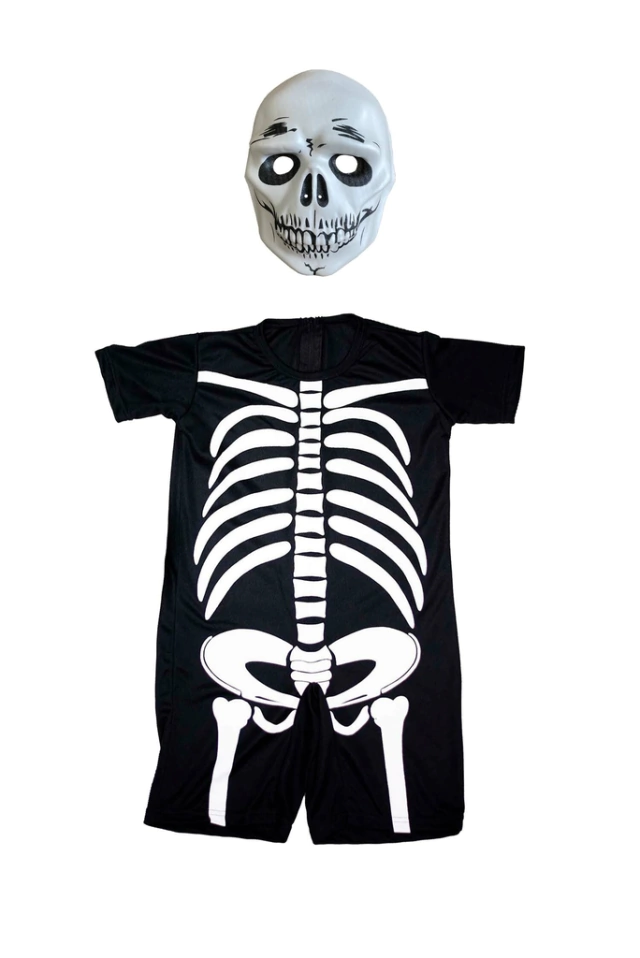 Fantasia Sereia Infantil Esqueleto de Halloween em Promoção na