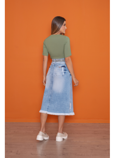 Aquamar top saia midi