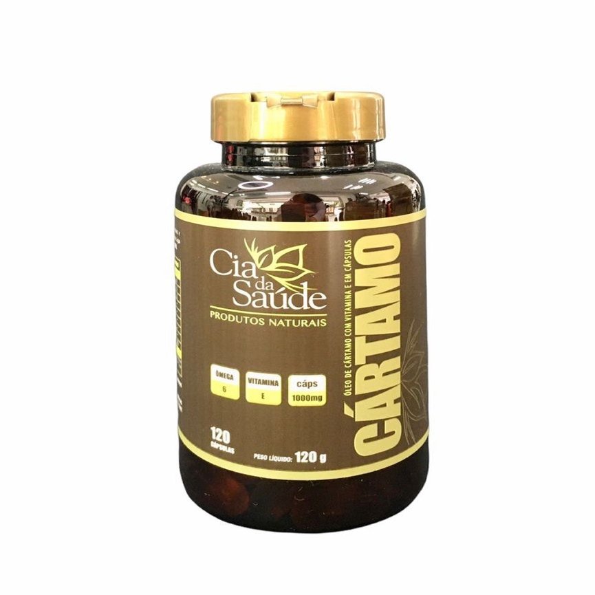 Óleo de Cártamo 1g Vitamina E Cia da Saúde 120 Cápsulas Óleo de Cártamo 1g Vitamina E Cia da Saúde 120 Cápsulas