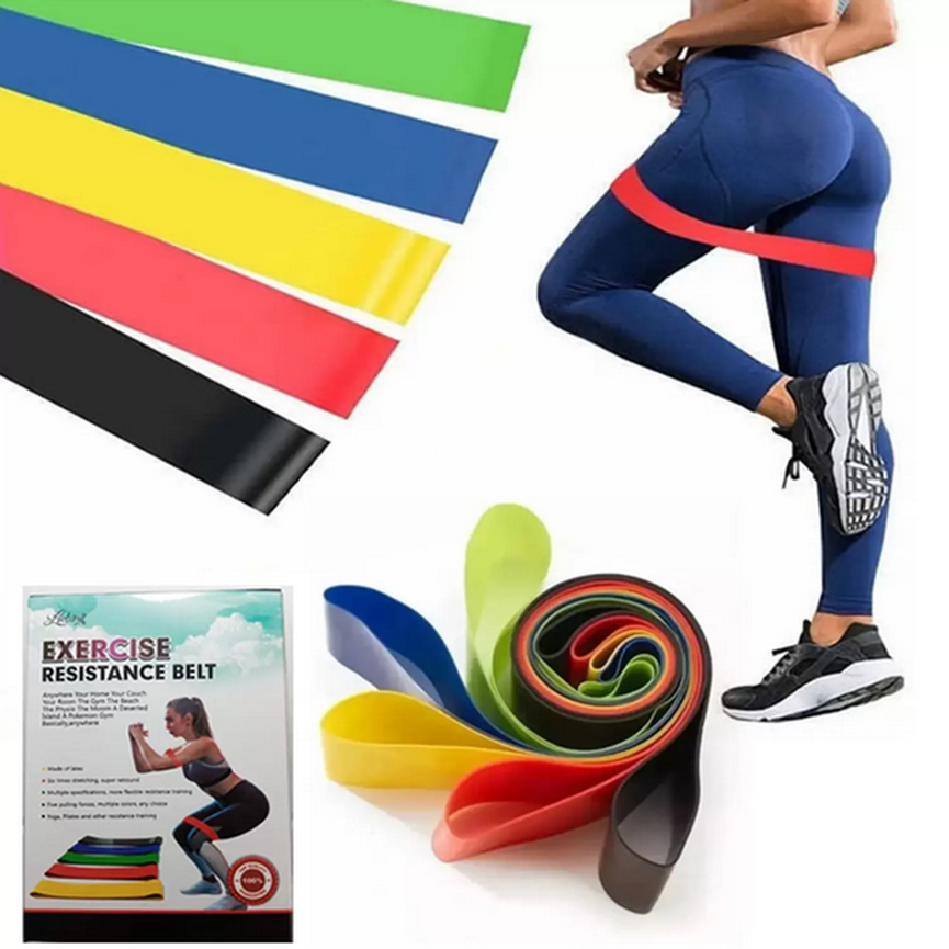 Kit Mini Band Elásticos 5 Resistências Leve, Média, Forte Kit Mini Band Elásticos 5 Resistências Leve, Média, Forte
