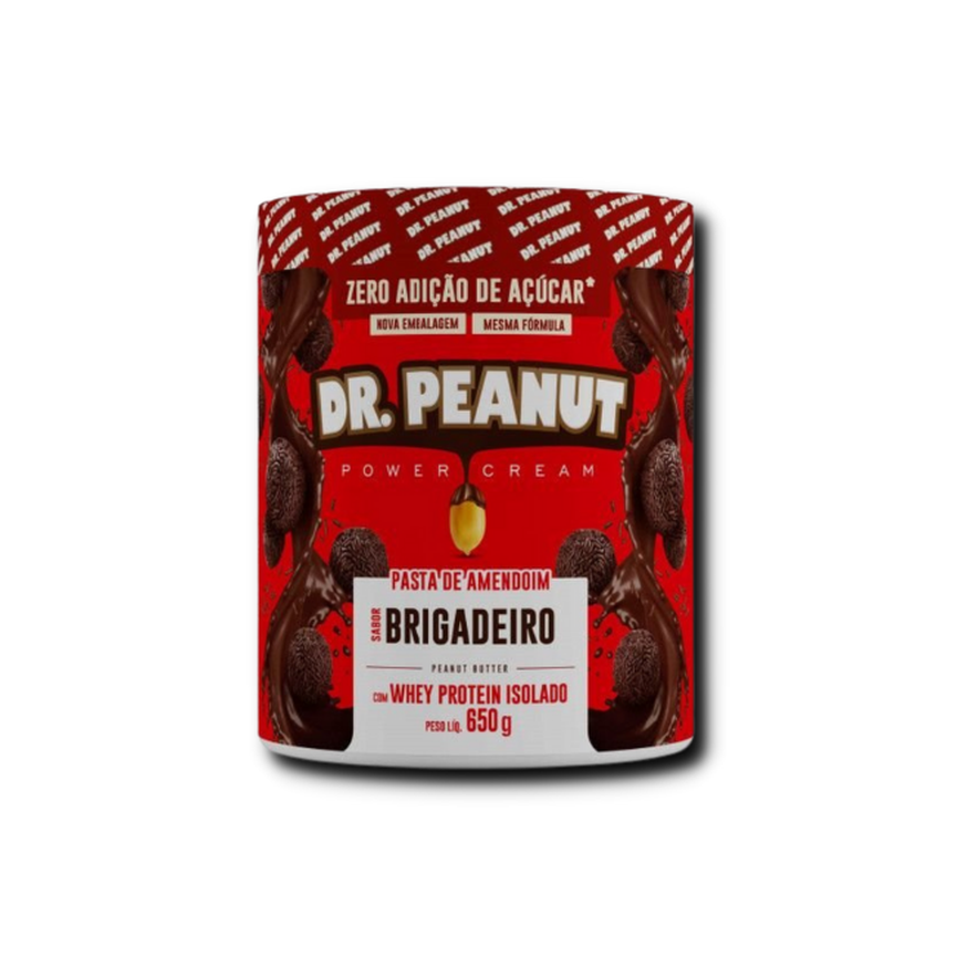 Pasta de amendoim Dr Peanut Brigadeiro com Whey Protein 650g Pasta de amendoim Dr Peanut Brigadeiro com Whey Protein 650g
