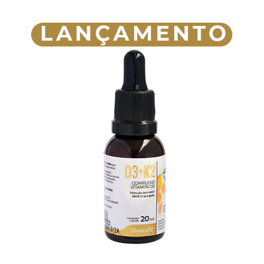 Vitamina D3 + K2 2000 UI Complexo Vitamínico 20ml Chanical Vitamina D3 + K2 2000 UI Complexo Vitamínico 20ml Chanical