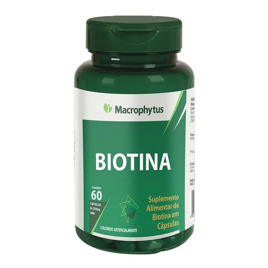 Biotina 60 Cápsulas 250mg Macrophytus Biotina 60 Cápsulas 250mg Macrophytus
