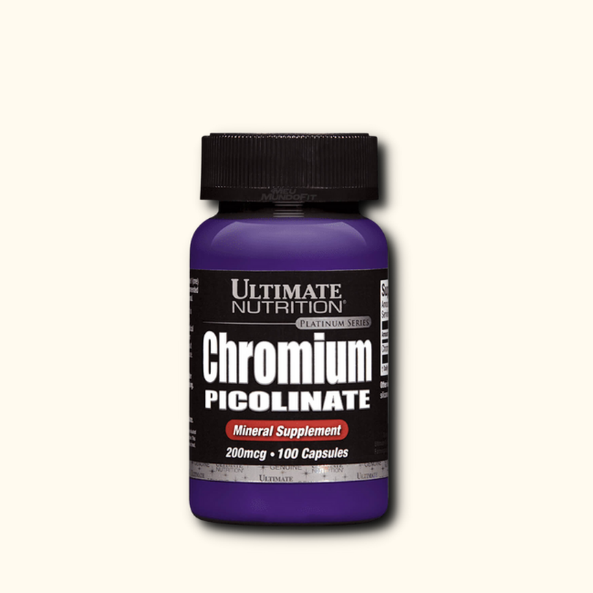 Cromo 100 Cápsulas 200mcg Chromium Picolinate Ultimate Nutrition Cromo 100 Cápsulas 200mcg Chromium Picolinate Ultimate Nutrition