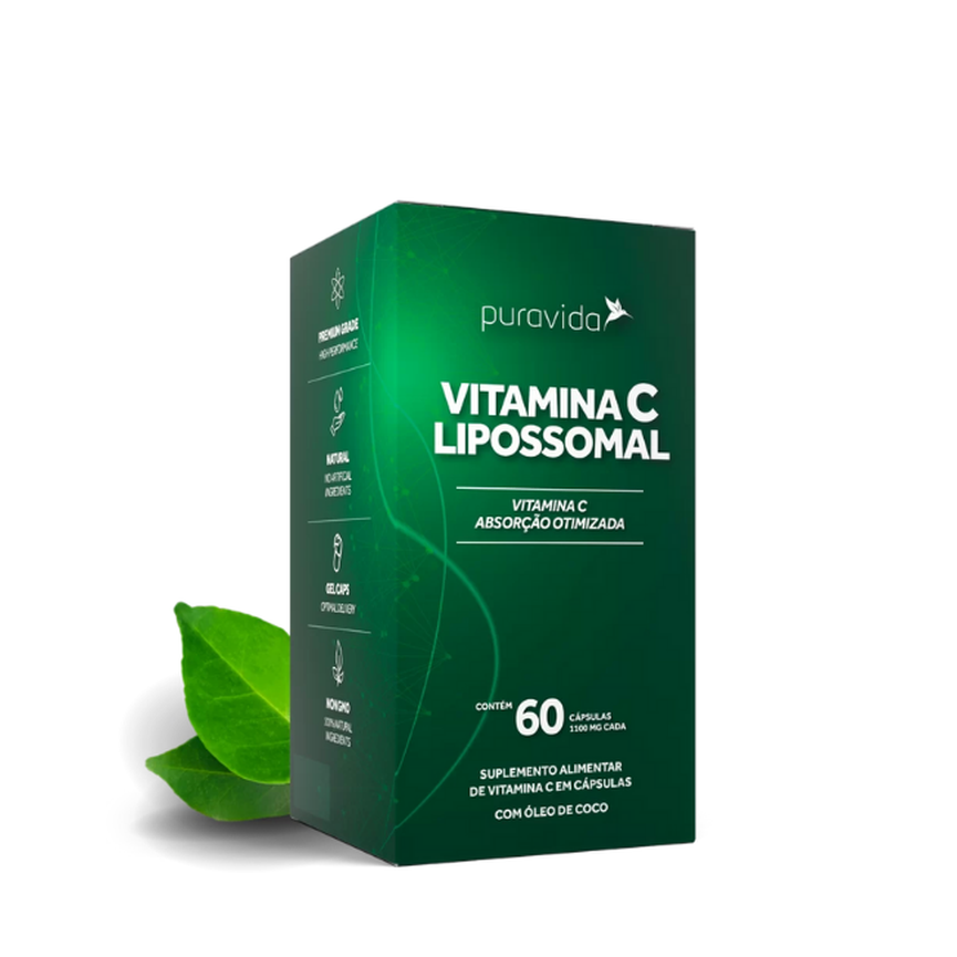 Vitamina C Lipossomal 60 Cápsulas Pura Vida Vitamina C Lipossomal 60 Cápsulas Pura Vida