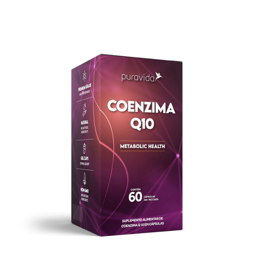 Coenzima Q10 60 Cápsulas 250mg Pura Vida Coenzima Q10 60 Cápsulas 250mg Pura Vida
