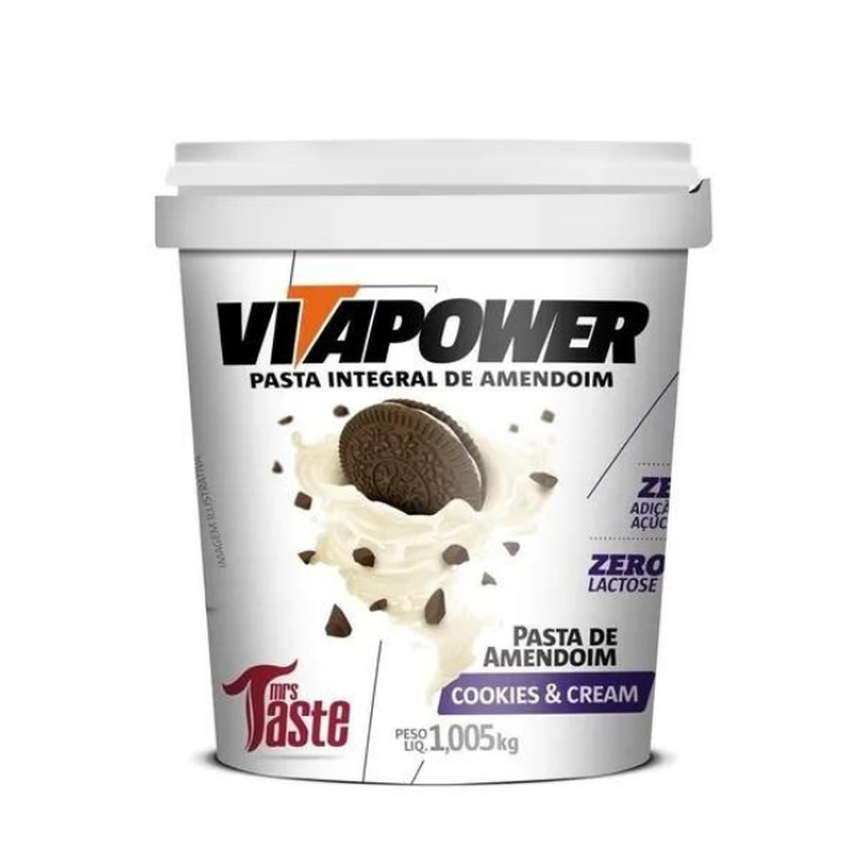 Pasta de Amendoim 1,005Kg Vitapower Cookies & Cream Pasta de Amendoim 1,005Kg Vitapower Cookies & Cream