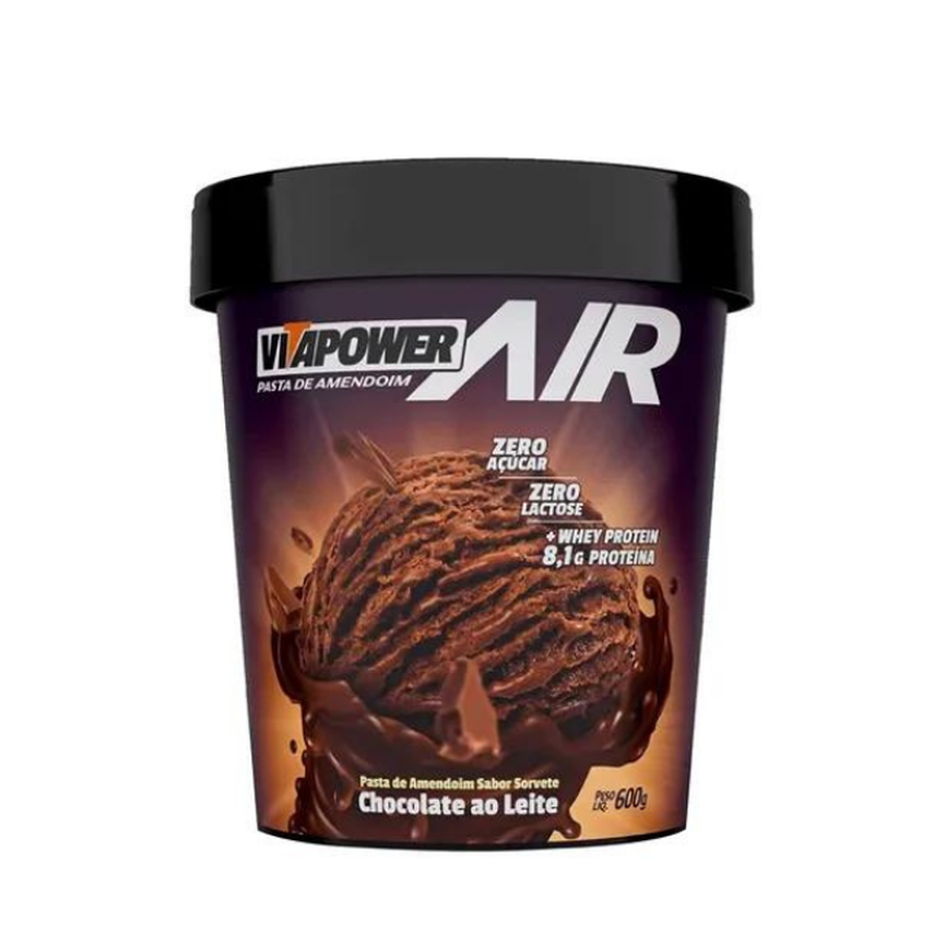 Pasta de Amendoim 600g Vitapower Air Sorvete Chocolate Pasta de Amendoim 600g Vitapower Air Sorvete Chocolate