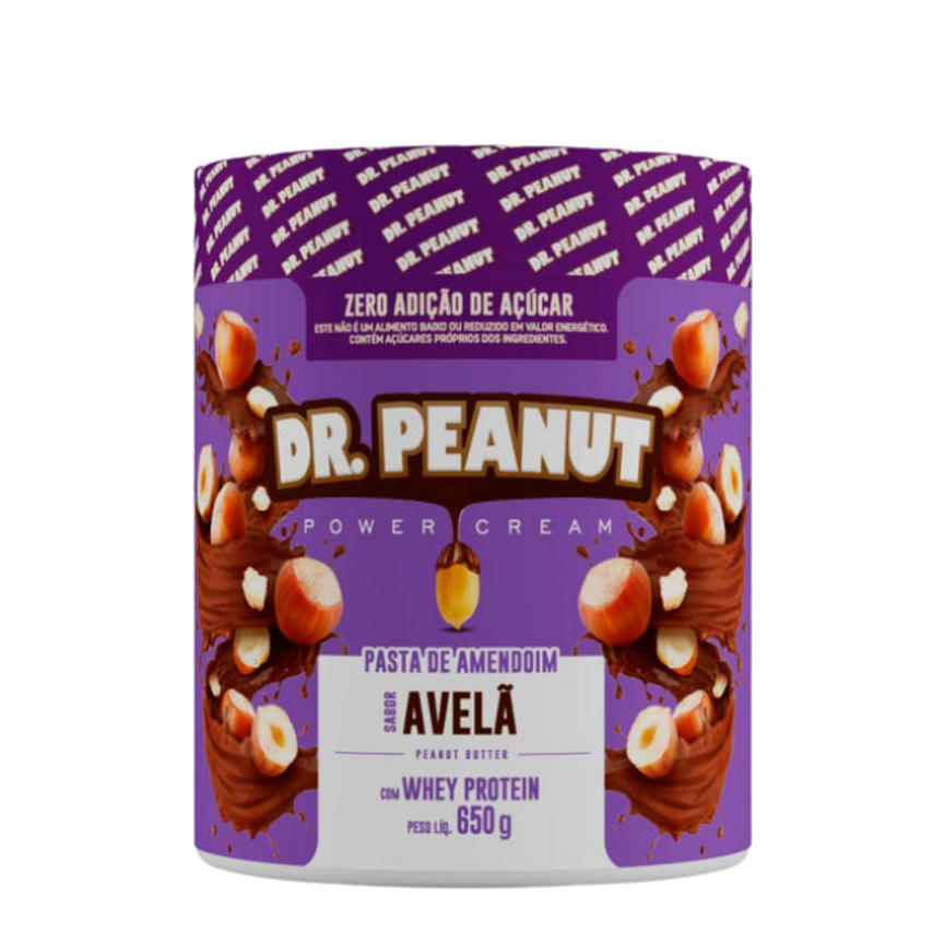 Pasta de Amendoim Avelã Dr Peanut com Whey Protein 650g Pasta de Amendoim Avelã Dr Peanut com Whey Protein 650g