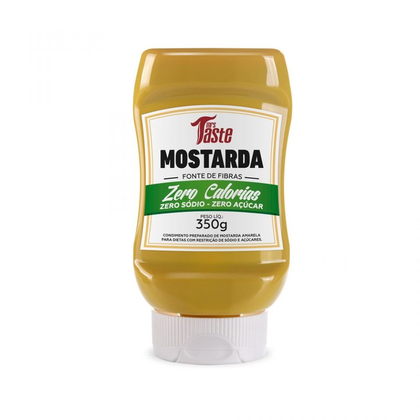 Molho Mostarda Zero Calorias 350g Mrs Taste Molho Mostarda Zero Calorias 350g Mrs Taste