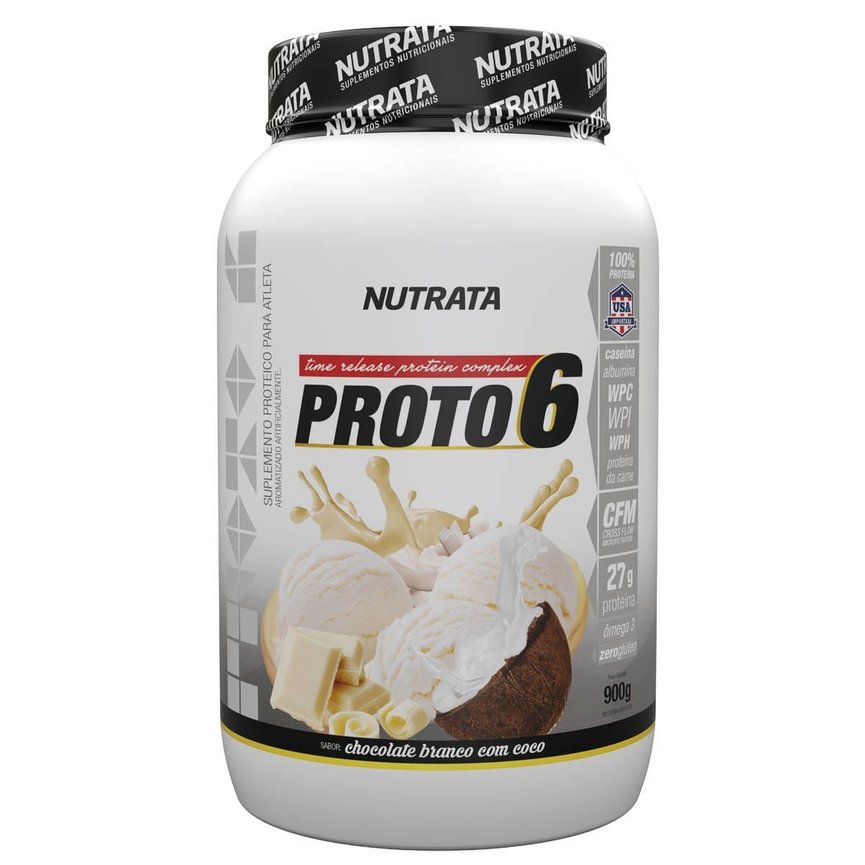 Proto 6 Whey Blend Nutrata 900g 100% Proteína Importada Proto 6 Whey Blend Nutrata 900g 100% Proteína Importada