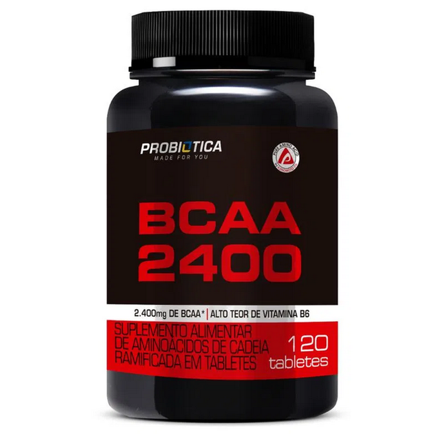 BCAA 2400 Com Vitamina B6 120 Tabletes Probiótica BCAA 2400 Com Vitamina B6 120 Tabletes Probiótica