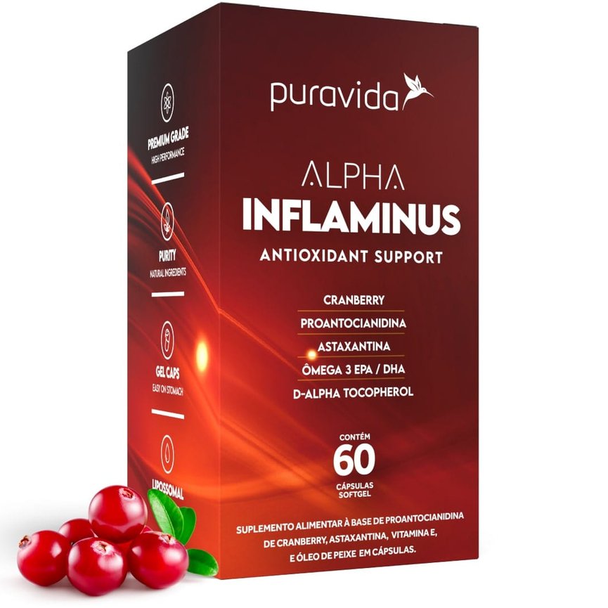 Alpha Inflaminus Suplemento Antioxidante 60 Cáps Puravida Alpha Inflaminus Suplemento Antioxidante 60 Cáps Puravida