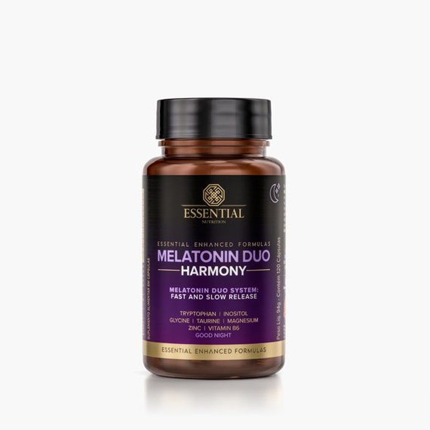 Melatonina Duo Harmony 120 Cáps Essential Nutrition Melatonina Duo Harmony 120 Cáps Essential Nutrition