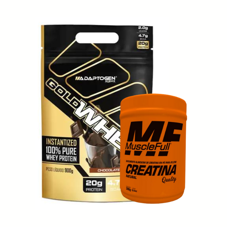 Kit Gold Whey 900g Adaptogen + Creatina 300g Muscle Full Kit Gold Whey 900g Adaptogen + Creatina 300g Muscle Full