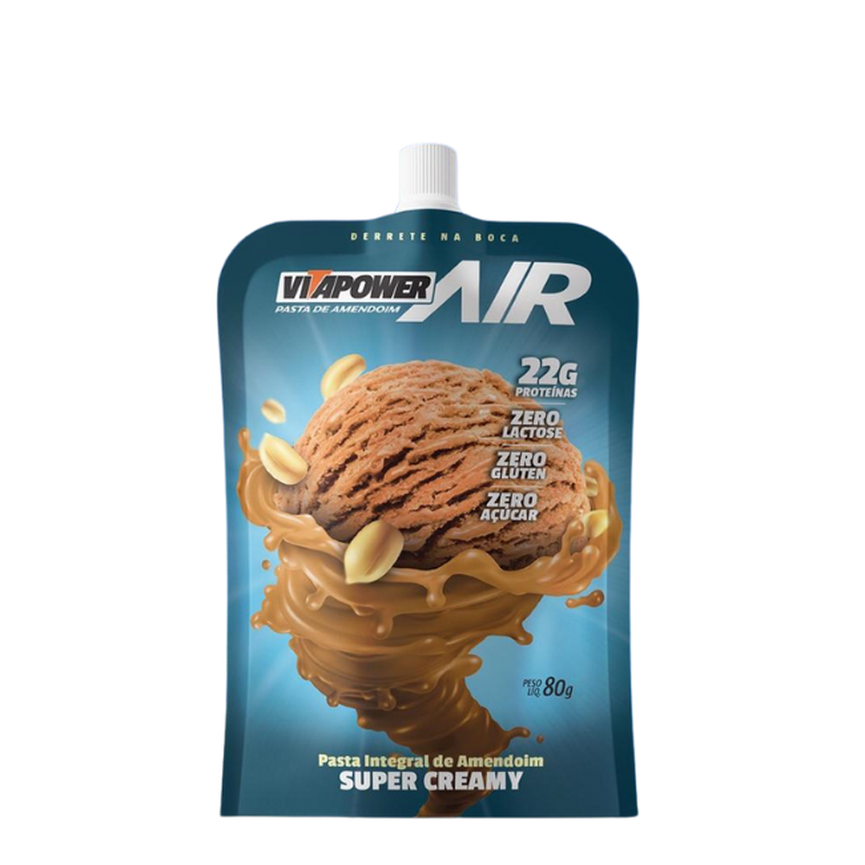 Pasta de Amendoim 80g Vitapower Air Super Creamy Pasta de Amendoim 80g Vitapower Air Super Creamy