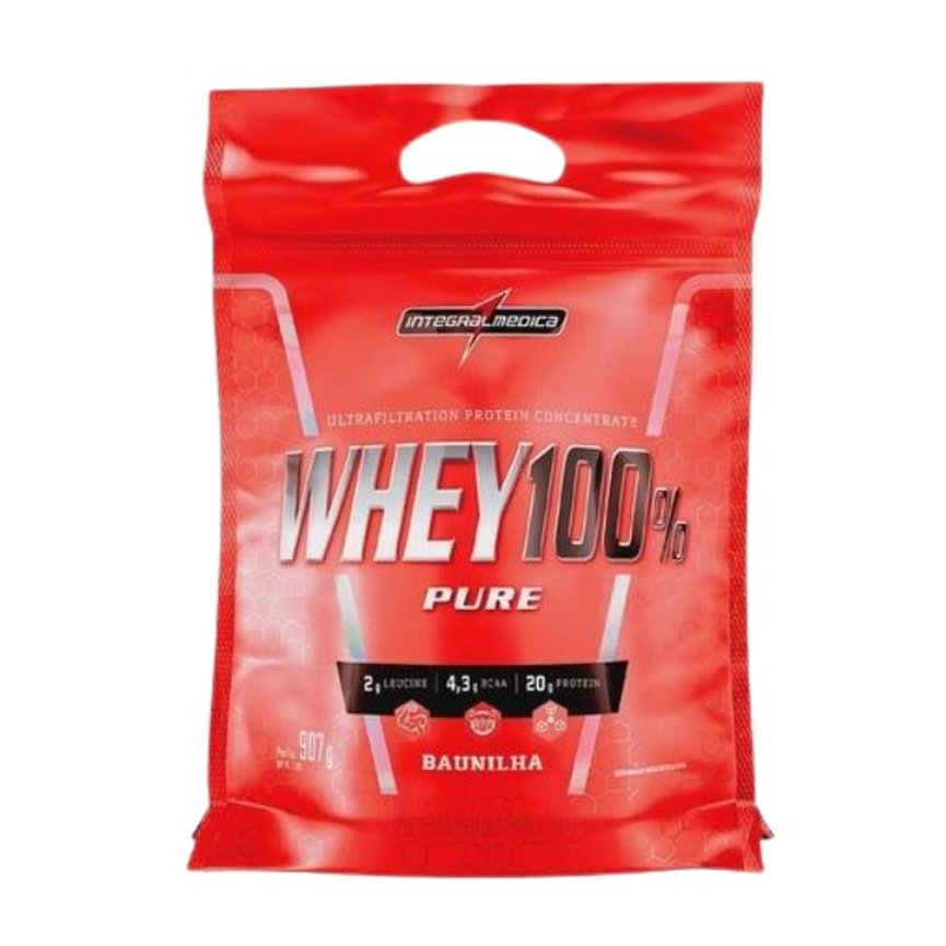 Whey 100% Pure 907g Refil Integralmedica Whey 100% Pure 907g Refil Integralmedica