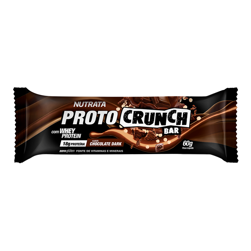 Barra de Proteína Proto Crunch Bar 60g Unidade Nutrata Barra de Proteína Proto Crunch Bar 60g Unidade Nutrata