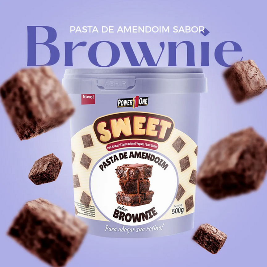 Pasta de Amendoim Brownie Sweet 500g Power One Único