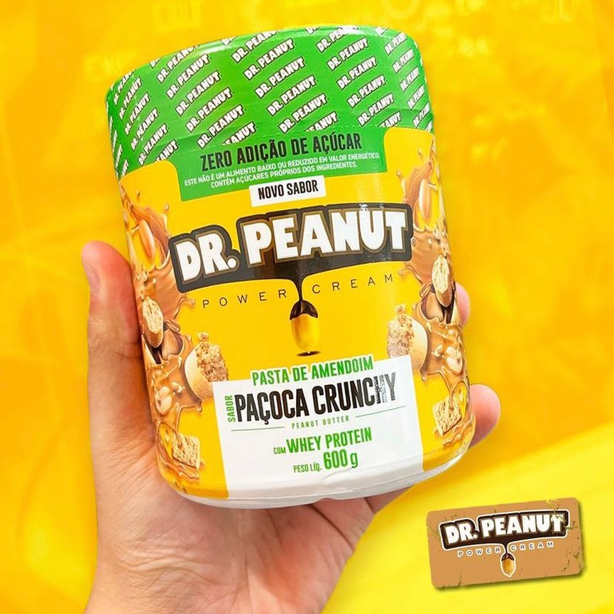 Pasta de Amendoim Dr Peanut Paçoca Crunchy c/ Whey 600g Único
