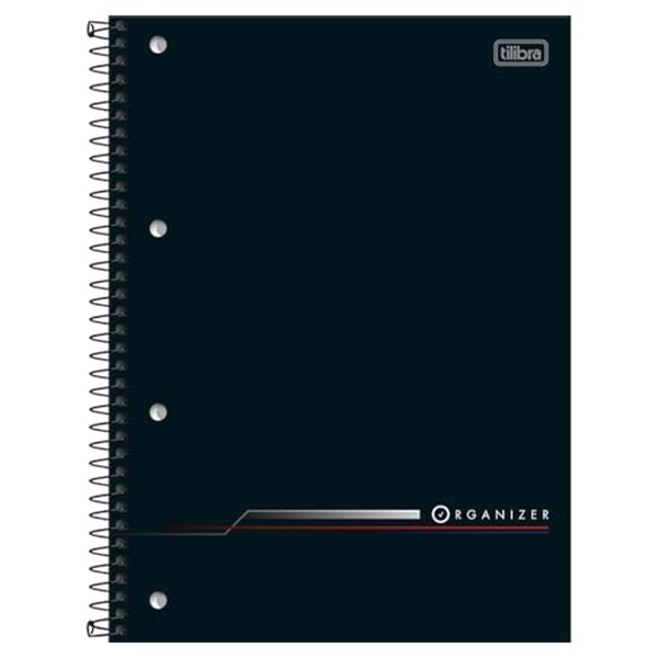 Caderno Espiral Universitário Capa Dura Organizer 80 Folhas Profissional