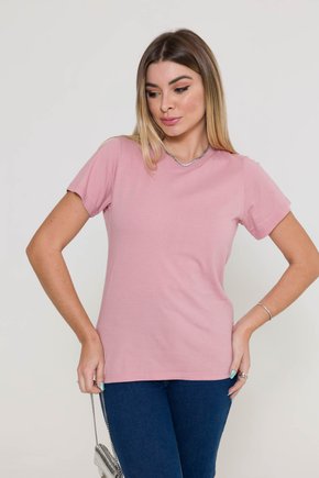 T-SHIRT LISA SEM ESTAMPA - ROSA PINK, Atacado Tshirt