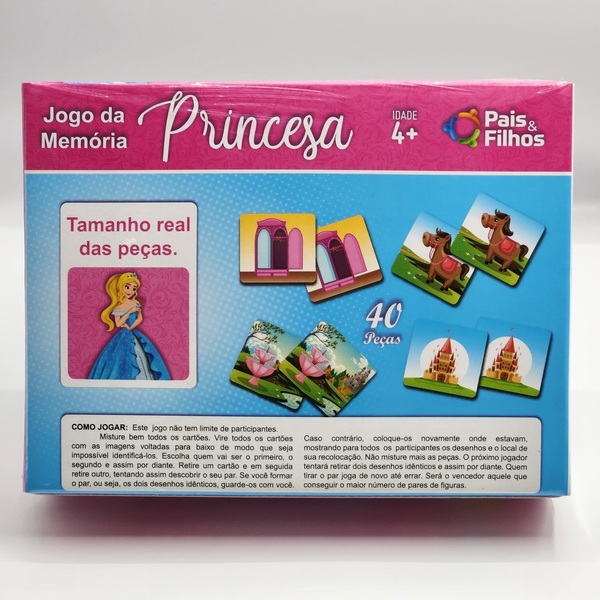 Jogo da Memória Princesa Pais e Filhos 40 Peças - ARMARINHOS 3