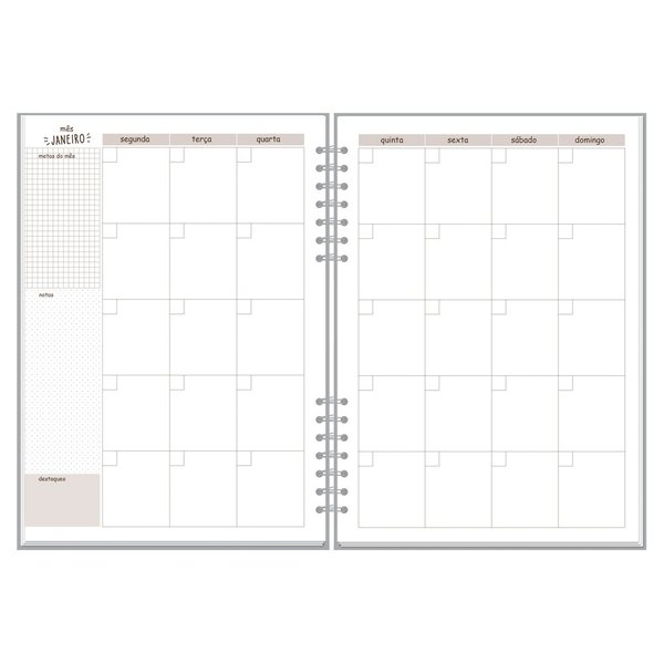 Planner Mensal Compacto Riscadinho Fina Ideia