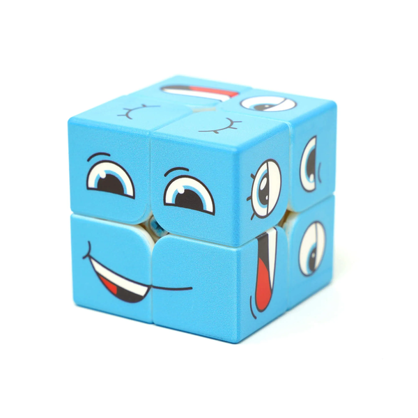 Cubo Mágico Profissional Jogo das Faces Cuber Brasil Azul e Vermelho