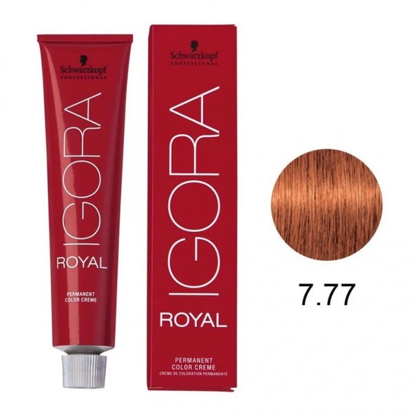 Coloração Igora Royal 8-77 Louro Claro Cobre Extra Schwarzkopf 60g