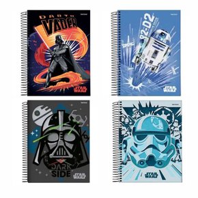 Caderno Star Wars - Personagens - 1 Matéria - Jandaia - Caderno