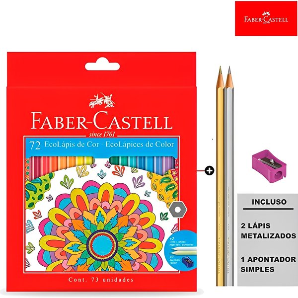 Lapis de escrever Faber-Castell Ecolápis Let´s Go (72 Unid/cada