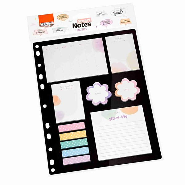 Bloco de Anotações BRW Smart Notes Multiples Colors Pastel