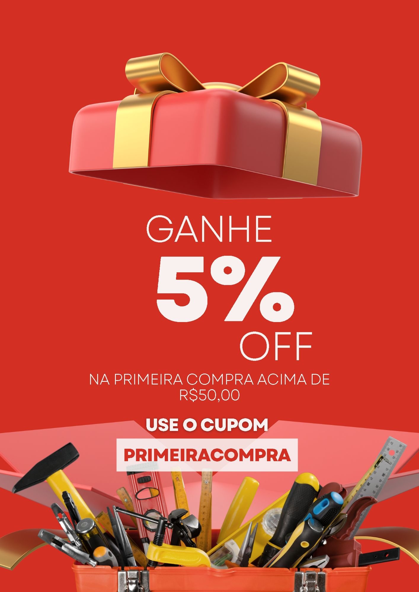 cupom de desconto ganhe 100 moderno vermelho