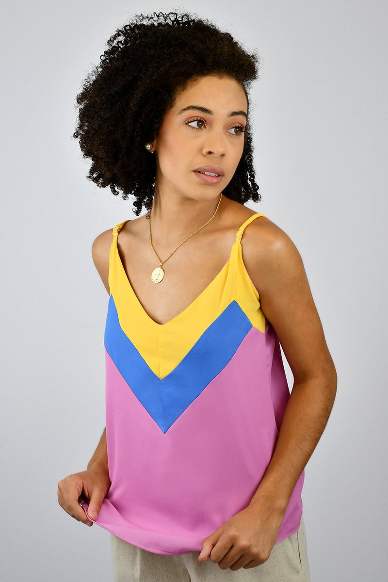 Blusa de Al a Tricolor Marisa Rosa Tutti Frutti
