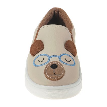 Tênis Slip On Infantil Menino Pequito Divertido Urso