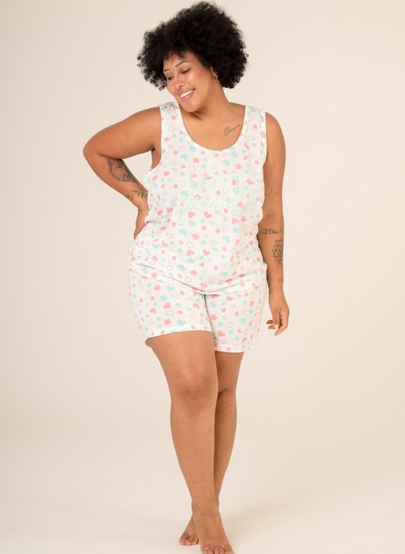 Pijama Feminino Plus Size Love Your Self