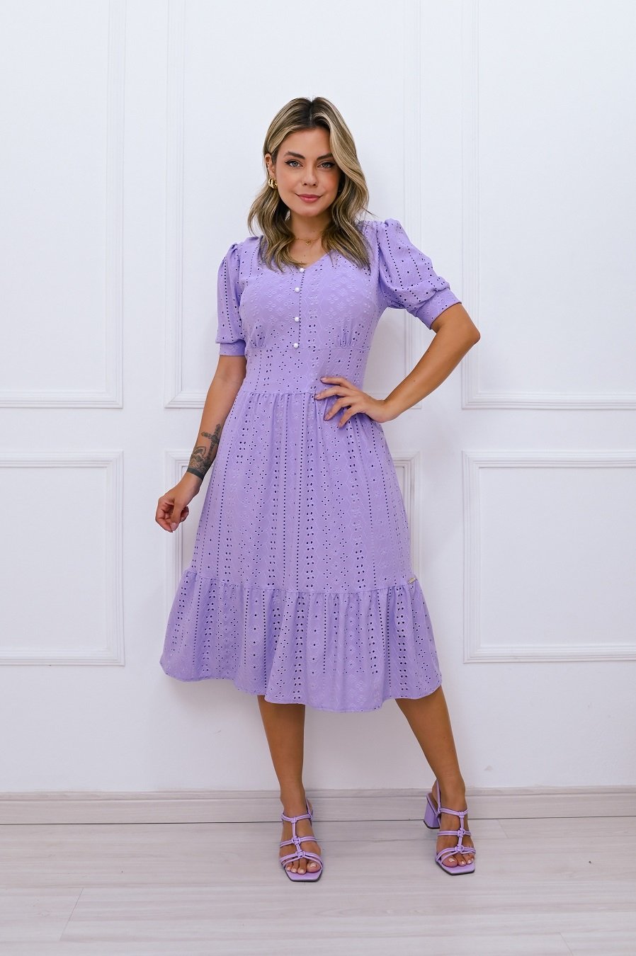 Vestido best sale lavanda midi