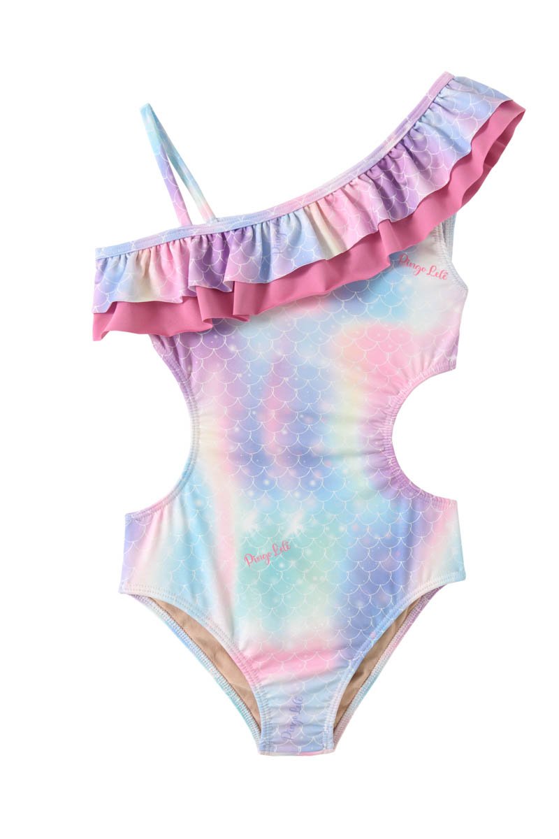 Maiô Infantil Feminino Sereia Proteção UV