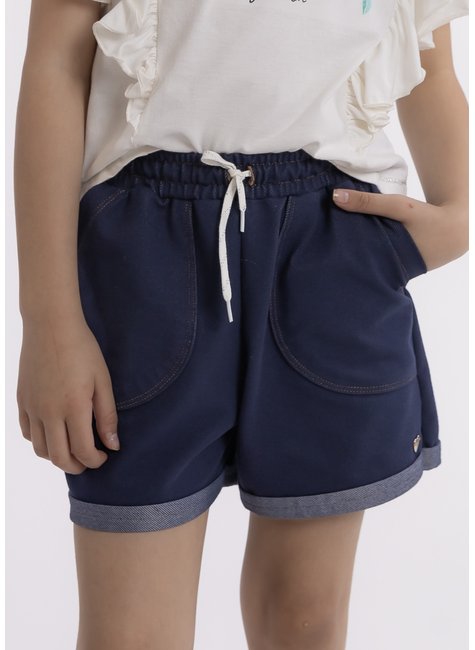 08 shorts infantil com bolso em cotton