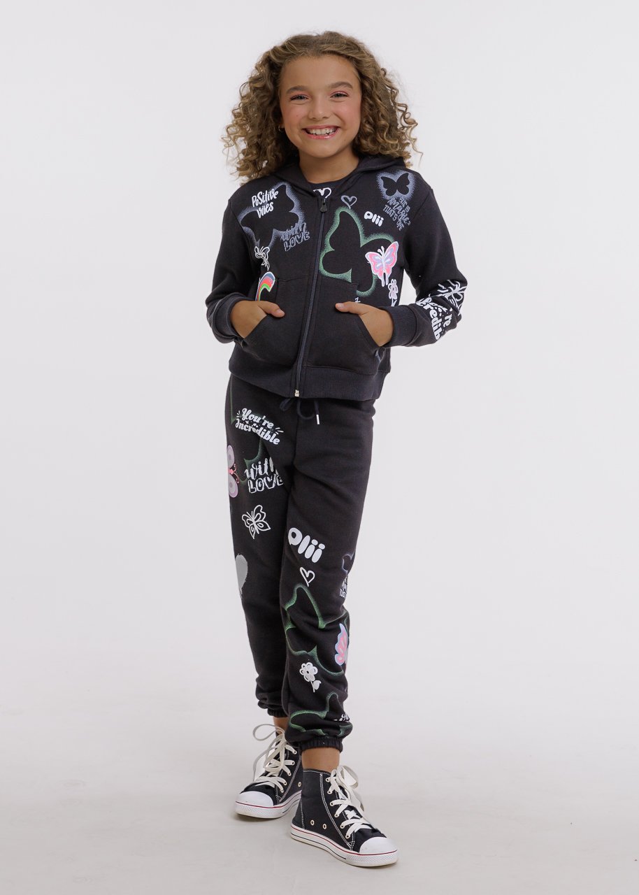 Calça moletom jogger sales infantil