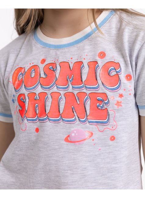 conjunto infantil blusa com estampa cosmic shine e short 2
