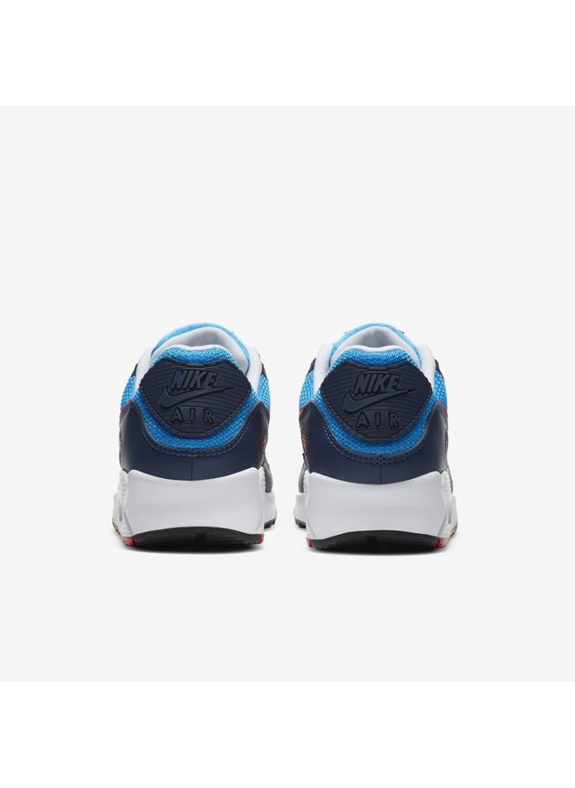 Tênis Nike Air Max 90 – Masculino – Branco, Azul e Vermelho - Vai de Tênis