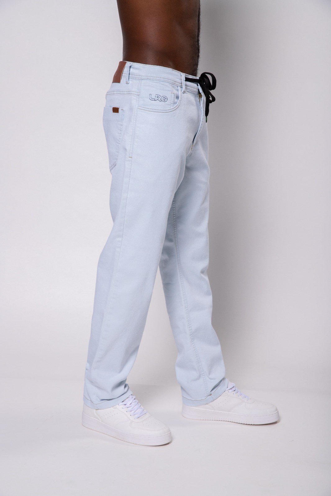 Calça jeans clara sales masculina larga