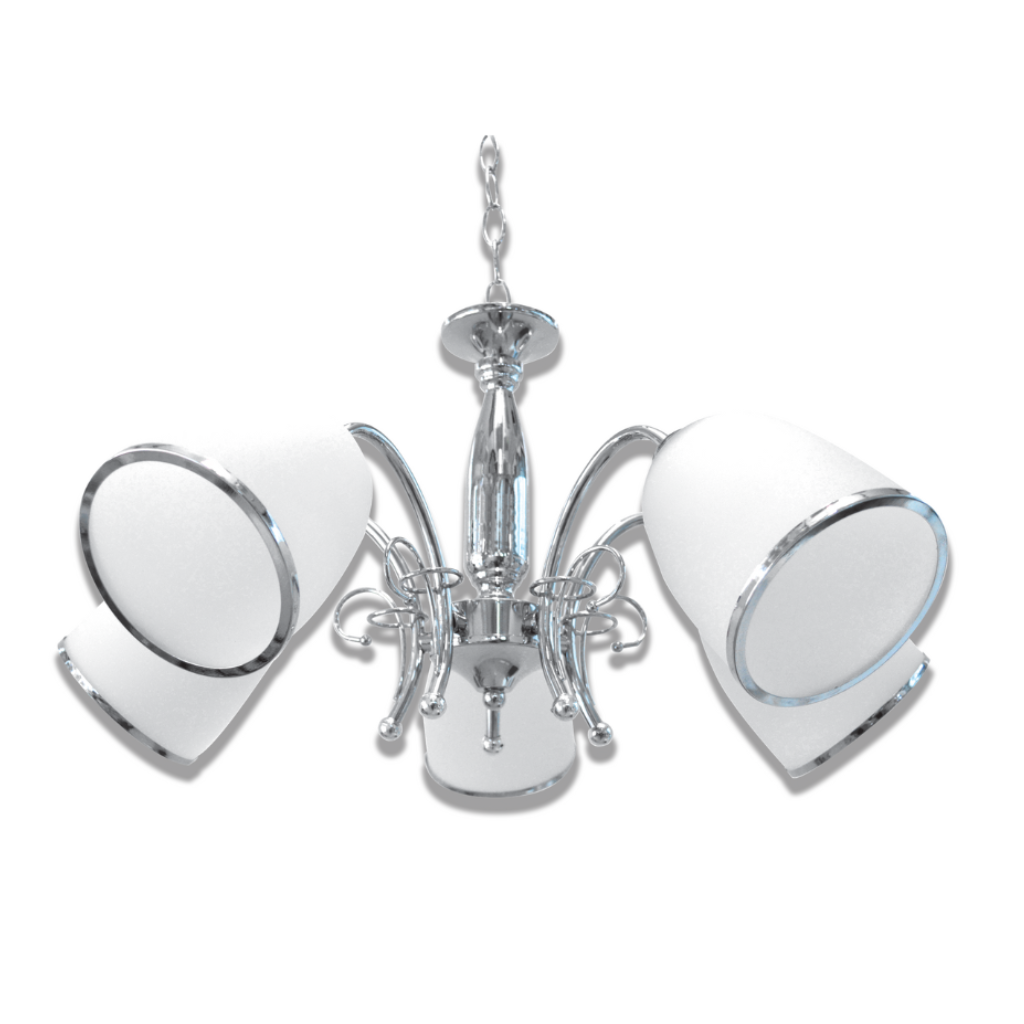 lustre cromado cupula de vidro 5 bracos adn pontolux 2