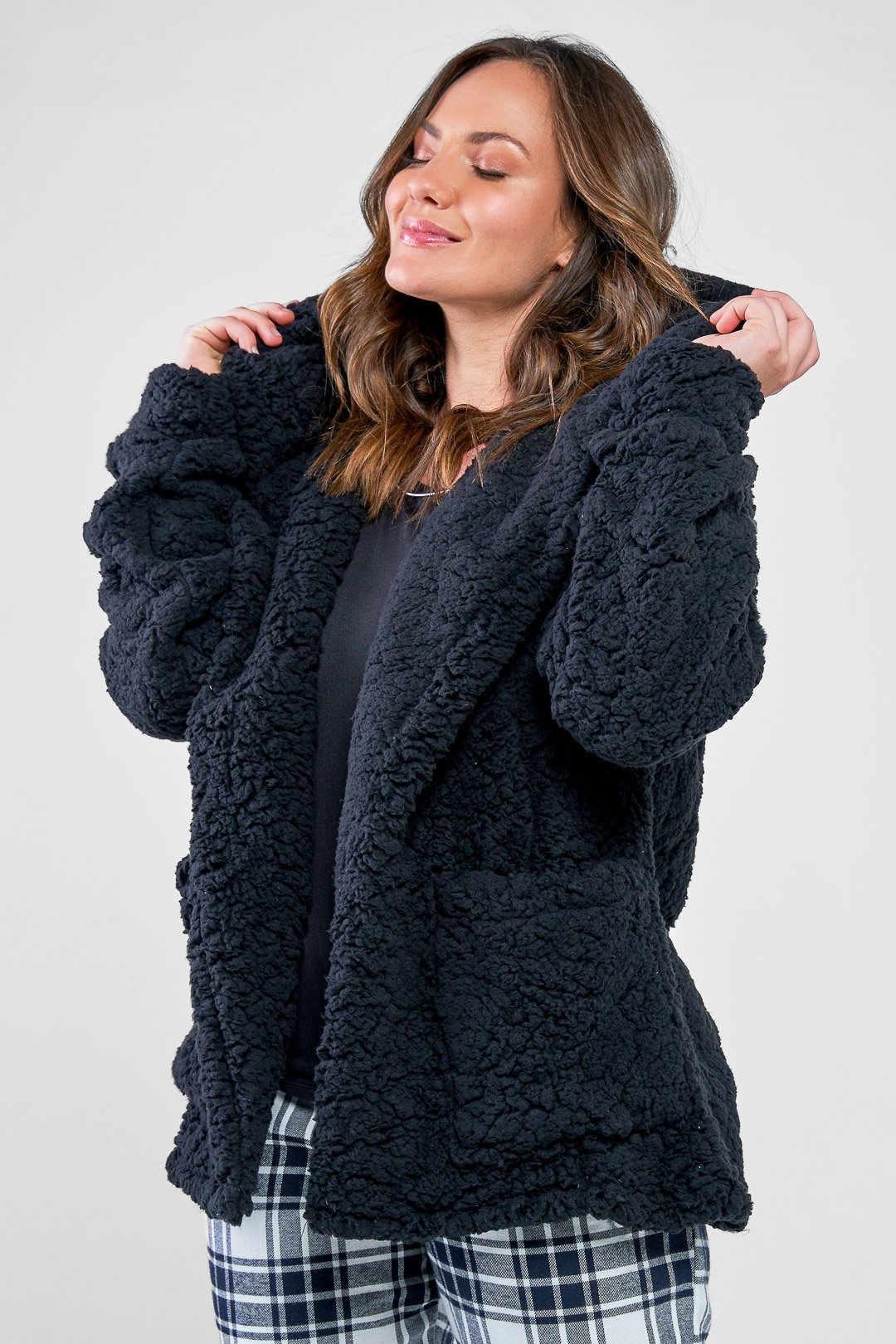 Casaco sherpa hot sale feminino