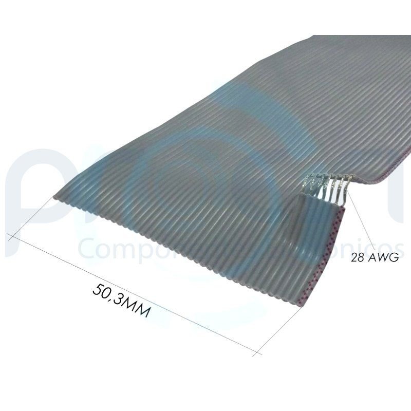 Flat cable rotondo schermato 14 poli AWG28, passo 1,27 Flat cable rotondo schermato 14 poli AWG28, passo 1,27