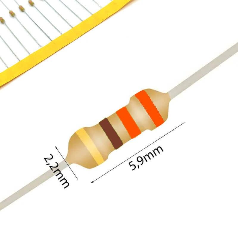 Sourcing Map 50x 330 Ohm Kohlefilmwiderstände – 1/4W, 250V, ±5% – Für Durchgangslochmontage